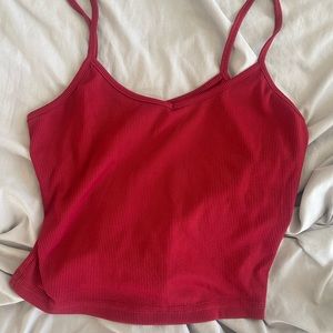 Red tank top